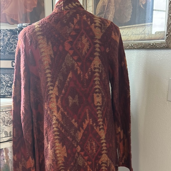 Lucky Brand Red and Brown Cardigan - Picture 6 of 10